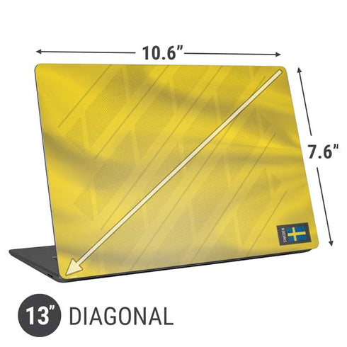 Sweden Soccer Flag Universal Laptop 13in (10.6 x 7.6in) Skin